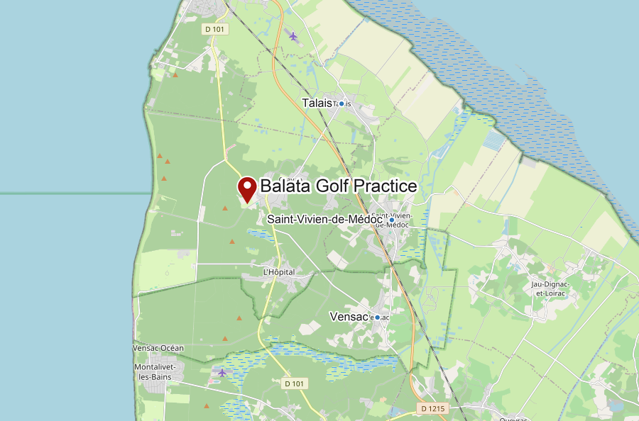 Carte du terrain de golf de Grayan