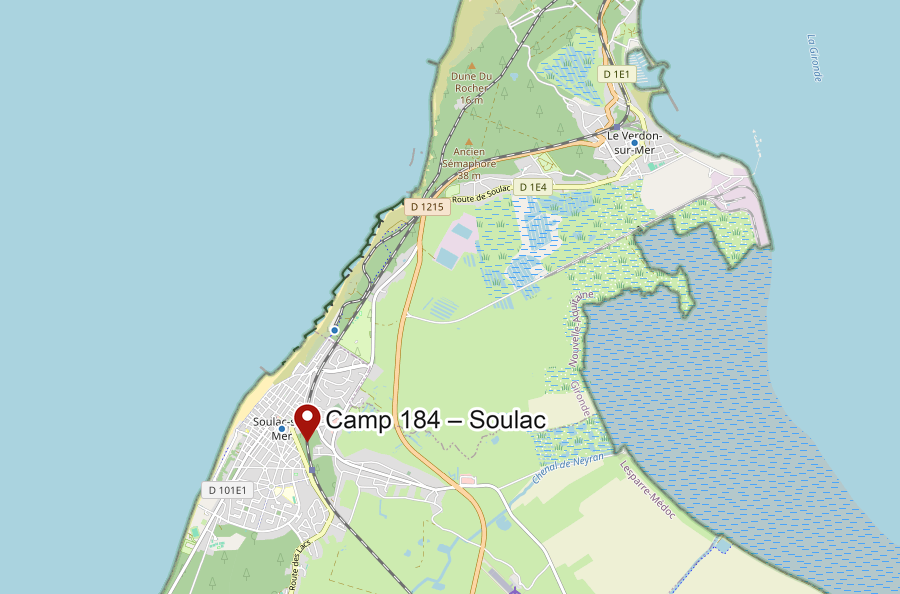 Karte des Camps 184 in Soulac