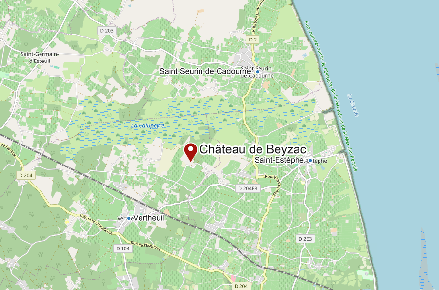 Carte du Château Beyzac près de Vertheuil