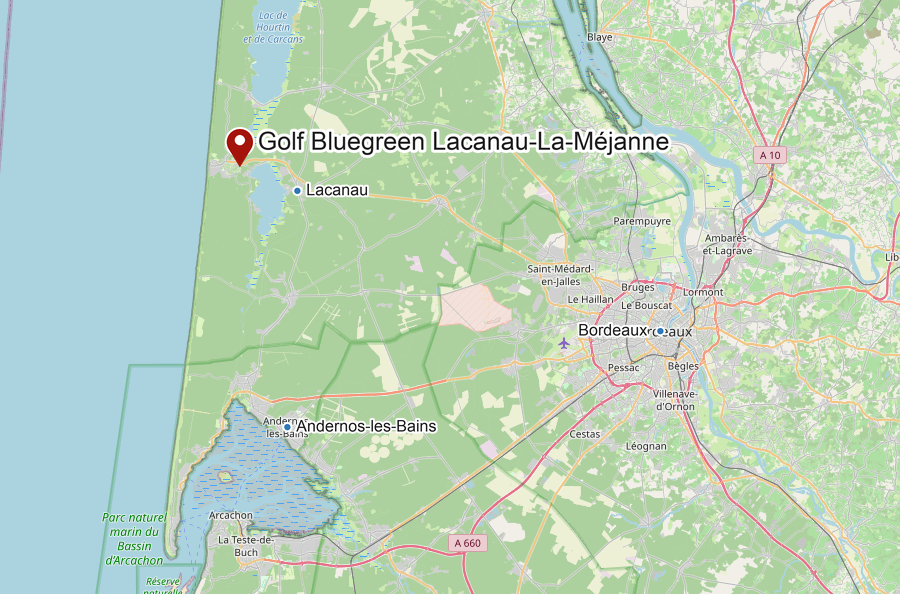 Carte du golf de Méjanne