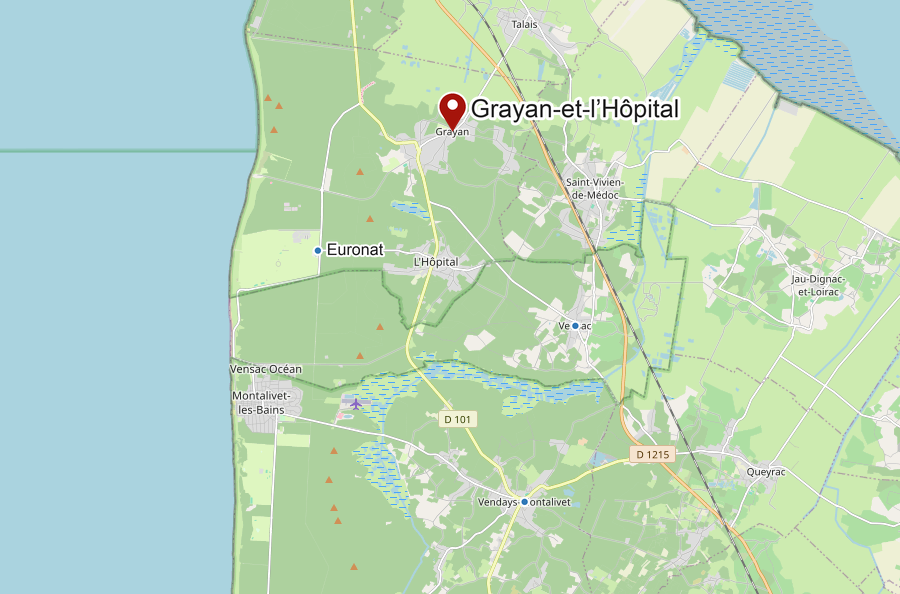 Carte de Grayan-et-l’Hôpital