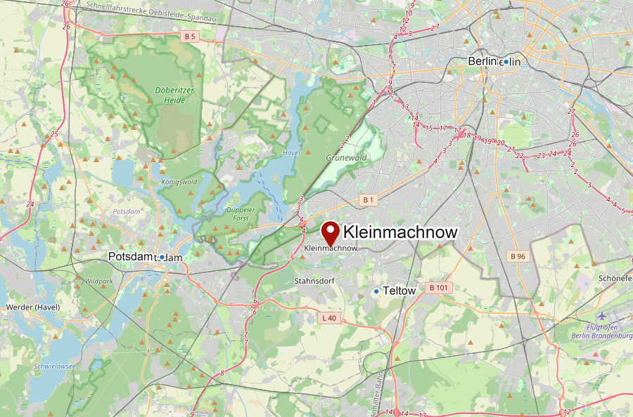 Carte de Kleinmachnow
