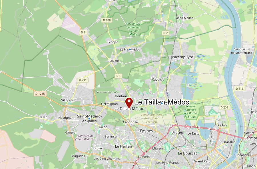 Carte du Taillan-Médoc