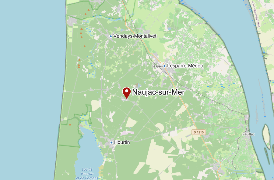 Carte de Naujac