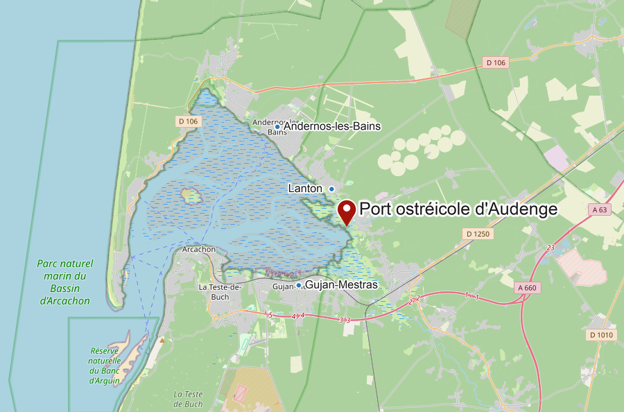 Karte: Port d’Audenge