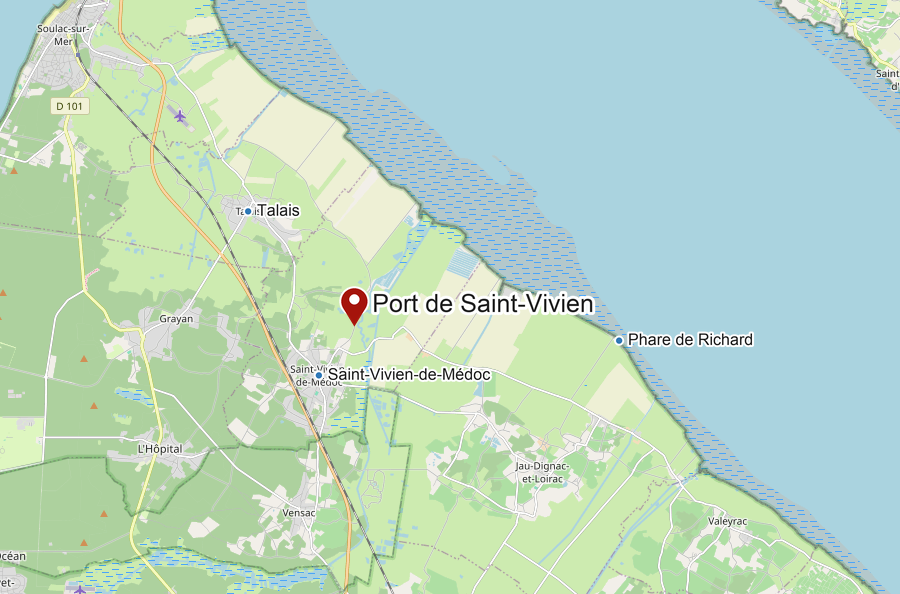 Carte du port de Saint-Vivien