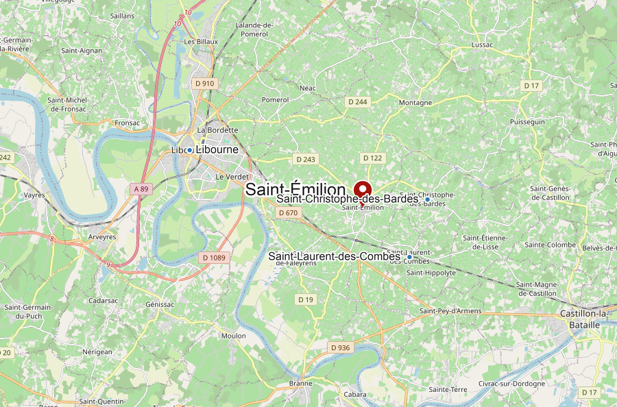 Carte de Saint-Émilion
