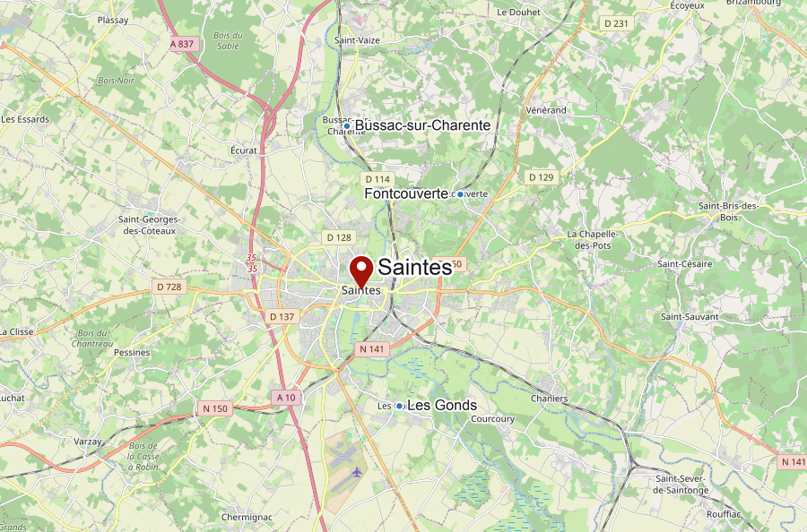 Carte de Saintes